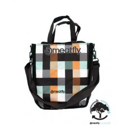 Taška Meatfly Fashion Bag w - checkers 2 brown/blue C