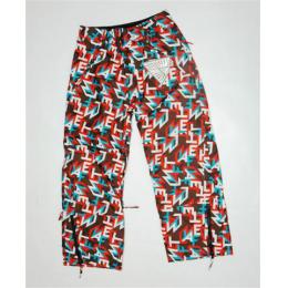 snb kalhoty MeatFly Kids 11/12 y - B/ letters brown-red