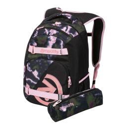 batoh Meatfly Exile 2023 Storm Camo/Pink