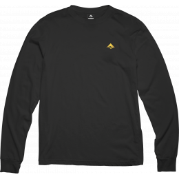 pánské triko Emerica Mini Triangle Ls Tee 21/22 BLACK