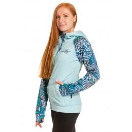 dámská technická mikina Meatfly Alisha Hoodie 21/22 Mint/Dancing Mint