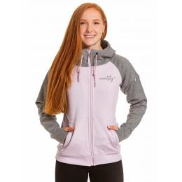 dámská technická mikina Meatfly Alisha Hoodie 21/22 Powder Pink/Light Grey