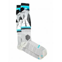 zimní ponožky podkolenky Meatfly Leeway snb socks 2022 Grey Mountains