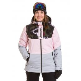 Dámská SNB & SKI bunda Meatfly Kirsten Premium 21/22 Storm Camo Pink/Powder Pink/Ash Grey