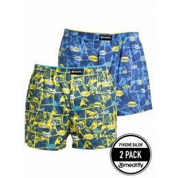 trenýrky Meatfly Agostino Boxershorts 2023 Yellow/Blue Comics