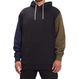 mikina DC Riot 2 Pullover Hoodie 2022 BLACK COLOR BLOCK (xkbg)