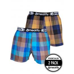 pánské trenýrky MEATFLY GIGI Boxershorts  2025 Brown Blue