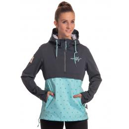 Dámská jarní street bunda Meatfly Kalle 2022 Mint Dots/Gunmetal