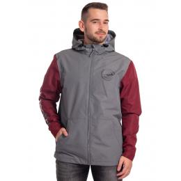 Pánská podzimní street bunda Meatfly Finn 2022 Wine/Grey