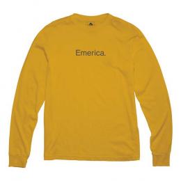 Pánské Tričko Emerica Eff Corporate Long Sleeve 2022 Gold