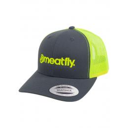 kšiltovka Meatfly Logo Trucker 2023 Charcoal/Neon Green