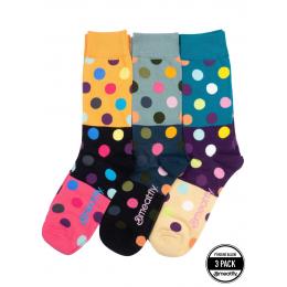 Ponožky Meatfly Lexy Triple Pack 2023 Orange Dots