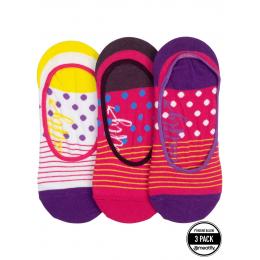 Ponožky Meatfly Low Socks Triple Pack 2022 Yellow Stripe