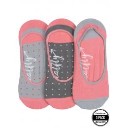 Ponožky Meatfly Low Socks Triple Pack 2022 Grey Dots