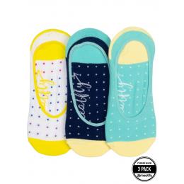 Ponožky Meatfly Low Socks Triple Pack 2022 Yellow Dots