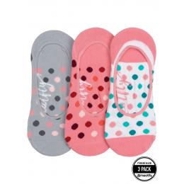Ponožky Meatfly Low Socks Triple Pack 2022 White/Pink