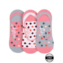 Ponožky Meatfly Low Socks Triple Pack 2022 Grey/Pink