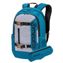Batoh Meatfly Basejumper 2022 Petrol Heather/Grey Heather