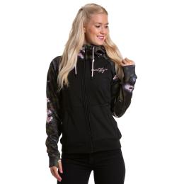 dámská technická mikina Meatfly Alisha Technical Hoodie 2022 Storm Camo Pink/Black