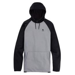 pánská mikina Burton Crown Weatherproof Pullover Fleece 2022 Grey Heather/True Black