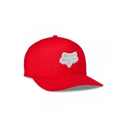 kšiltovka Fox Transposition Flexfit Hat 2022 Light Grey/Red