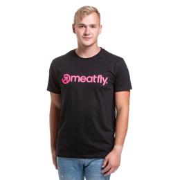 triko Meatfly Joe T-Shirt 2023 Black/Pink Neon
