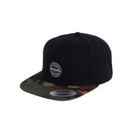 Kšiltovka Meatfly Gruman Premium Snapback 2023 White Round/Black/Green Camo