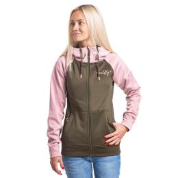 dámská technická mikina Meatfly Alisha Hoodie 23/24 Powder Pink/Olive