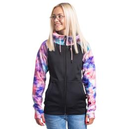 dámská technická mikina Meatfly Alisha Hoodie 23/24 Peach Aquarel/Black