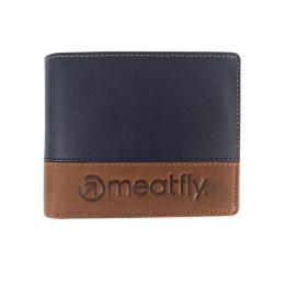 peněženka Meatfly Eddie Premium Leather Wallet 23/24 Navy/Brown