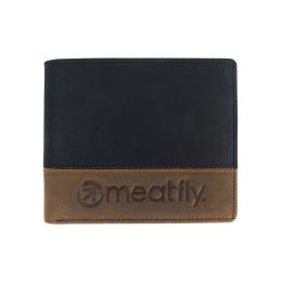 peněženka Meatfly Eddie Premium Leather Wallet 23/24 Black/Oak