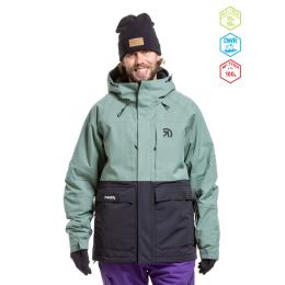 pánská zimní bunda na lyže/snowboard Meatfly Vertigo Jacket 23/24 Sea Spray/Black