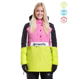 dámská zimní bunda na lyže/snowboard Meatfly Aiko Jacket 23/24 Acid Lime/Hot Pink