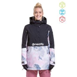 dámská zimní bunda na lyže/snowboard Meatfly Aiko Jacket 23/24 Clouds Pink/Black