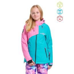 dětská zimní bunda na lyže/snowboard Meatfly Deliah Jacket 23/24 Hot Pink/Turquoise