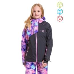 dětská zimní bunda na lyže/snowboard Meatfly Deliah Jacket 23/24 Peach Aquarel/Black