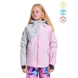 dětská zimní bunda na lyže/snowboard Meatfly Deliah Jacket 23/24 Grey/Pastel Pink