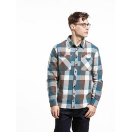 pánská košile Meatfly Hunt Premium Shirt 2,0 2024 Blue/Brown