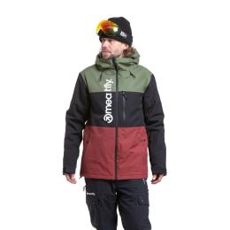 Pánská zimní bunda Meatfly Manifold Jacket 2024 Bronze Green/Merlot