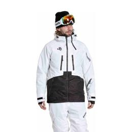 Pánská zimní bunda na lyže/snowboard Meatfly Cronos 2024 White/Morph Black