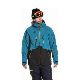 Pánská zimní bunda na lyže/snowboard Meatfly Cronos 2024 Black/Deep Ocean