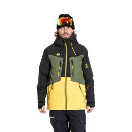 Pánská zimní bunda na lyže/snowboard Meatfly Cronos 2024 Black/Solar Power