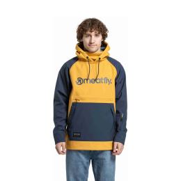 Pánská jarní softshell bunda Meatfly Jax 202 5 Saphire Blue/ Camel