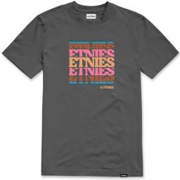 Triko Etnies Stack Retro Tee 2025 Charcoal