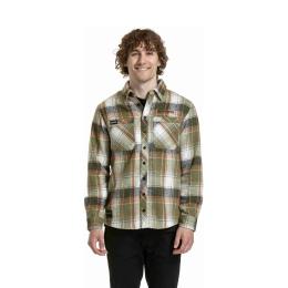Pánská košile Meatfly Woody Premium 2025 Green/Brown