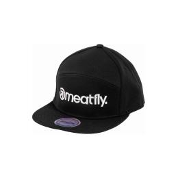Kšiltovka Meatfly Creeper 6 Panel Snapback 2025 Black / White Logo