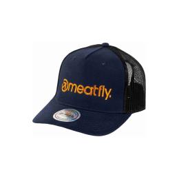 Kšiltovka Meatfly Shaun Trucker 2025 Navy / Brown Logo