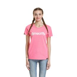 Dámské triko Meatfly Ladies Mf Logo 2025 Neon Pink