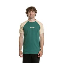 Tričko Meatfly Ozzy 2025 Forest Green/Sand