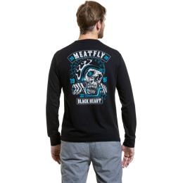 Pánské tričko s dlouhým rukávem Meatfly Blackheart Skull long sleeve 25/26